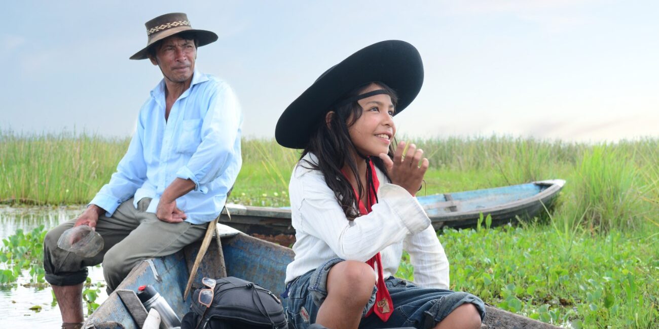 Local community in Argentina on a boat