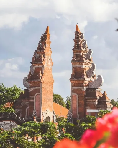 Indonesia is a holiday destination with many historical buildings visited by tourists