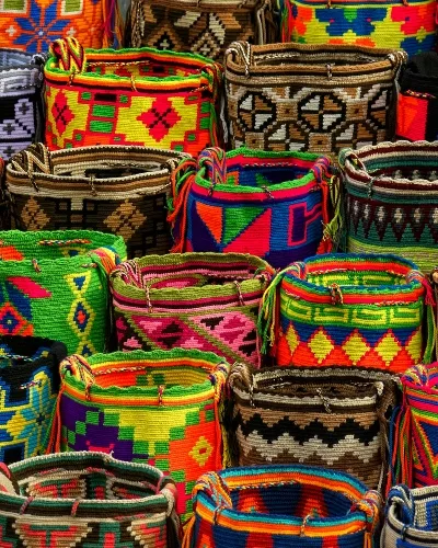 Local weave basket work found in Colombia