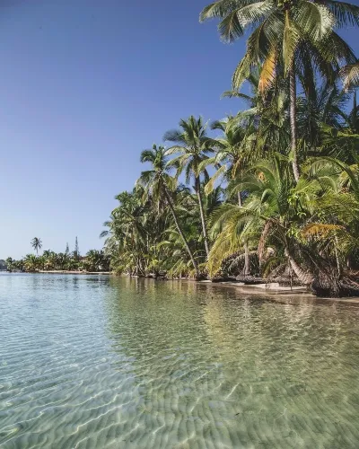 The water lagoon on the Panama island