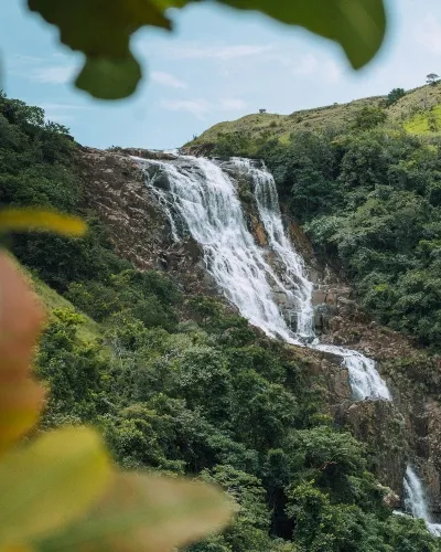 The waterfalls flowing on Panama
