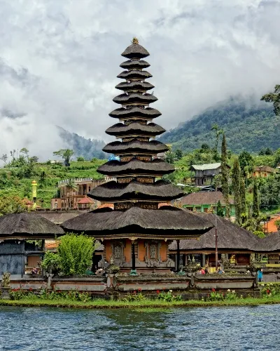 Traditional buildings in the village of Indonesia