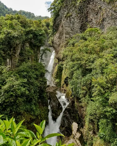 Waterfalls on a hike in the Galapagos Islands