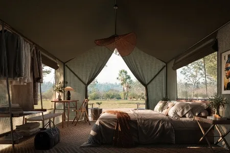 Chicari Camp - Tent interior withh bucks