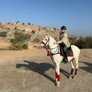 Reni Pani Lodge in Satpura National Park has stables with beautiful Marwari horses, and we set out a