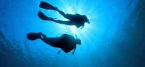 Two people experiencing the best diving in Africa