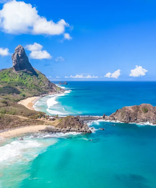 Fernando de Noronha coastline in Brazil