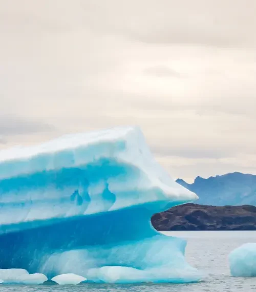 Chunk of ice up close in Patagonia