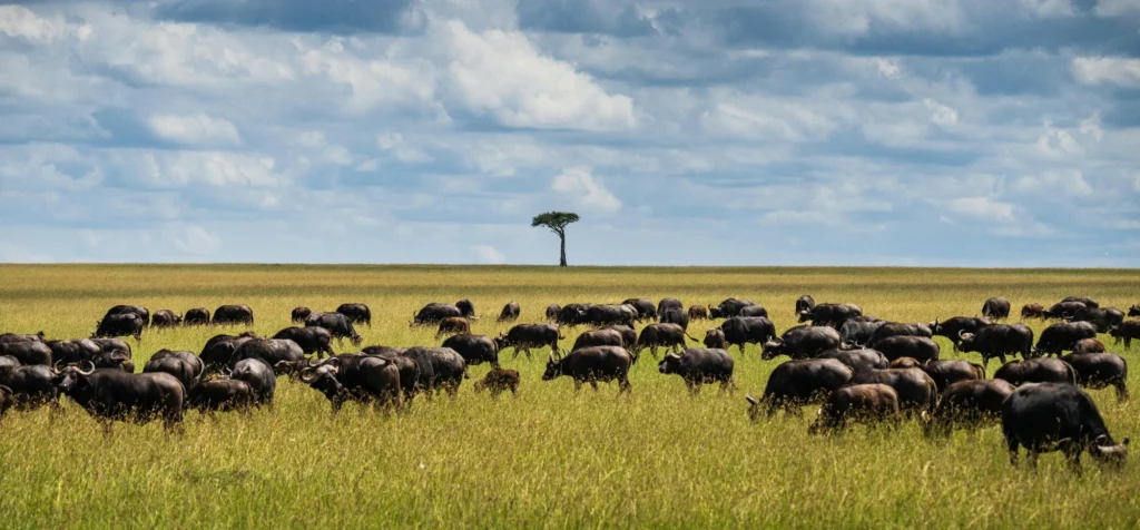 Buffalo on Kenyan plain