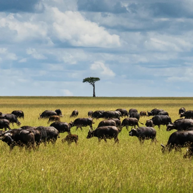 Buffalo on Kenyan plain