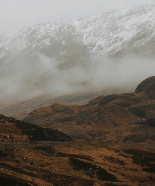 Misty mountains in Scotland