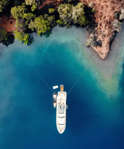 Luxury boat on the sea