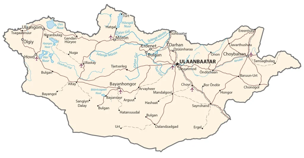Map of Mongolia